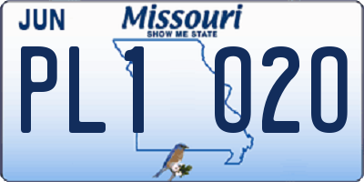 MO license plate PL1O2O