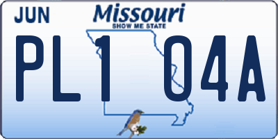 MO license plate PL1O4A