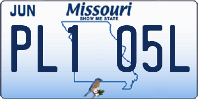 MO license plate PL1O5L