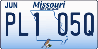 MO license plate PL1O5Q