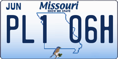 MO license plate PL1O6H