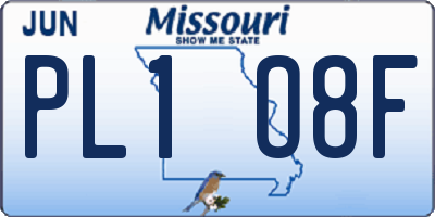 MO license plate PL1O8F