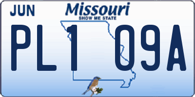 MO license plate PL1O9A