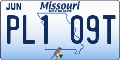 MO license plate PL1O9T