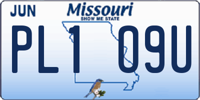 MO license plate PL1O9U