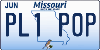 MO license plate PL1P0P