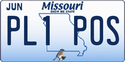 MO license plate PL1P0S