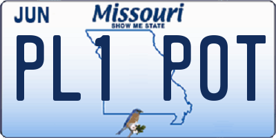 MO license plate PL1P0T