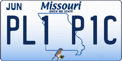 MO license plate PL1P1C