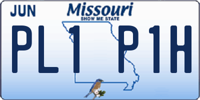 MO license plate PL1P1H