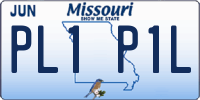 MO license plate PL1P1L