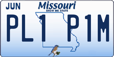 MO license plate PL1P1M