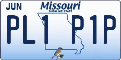 MO license plate PL1P1P