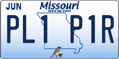 MO license plate PL1P1R
