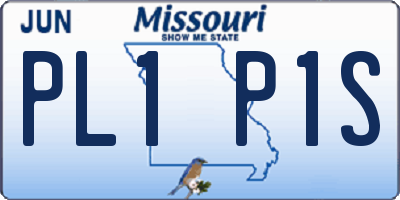 MO license plate PL1P1S