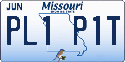 MO license plate PL1P1T