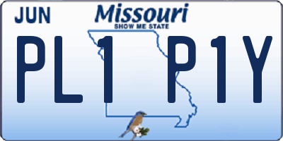 MO license plate PL1P1Y