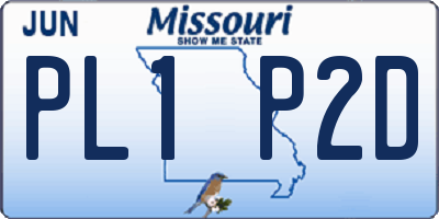 MO license plate PL1P2D