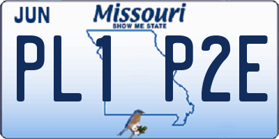 MO license plate PL1P2E