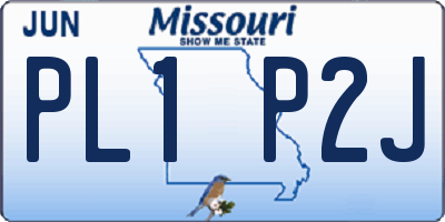 MO license plate PL1P2J