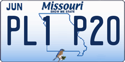 MO license plate PL1P2O