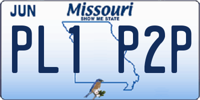 MO license plate PL1P2P