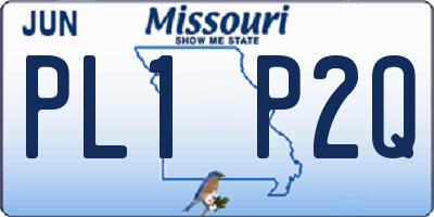 MO license plate PL1P2Q