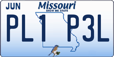 MO license plate PL1P3L