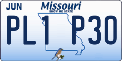 MO license plate PL1P3O