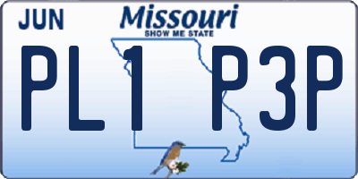 MO license plate PL1P3P