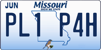 MO license plate PL1P4H