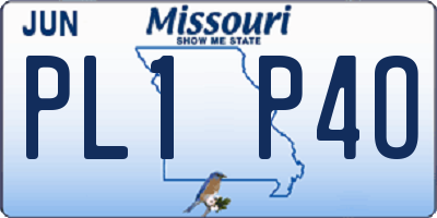 MO license plate PL1P4O