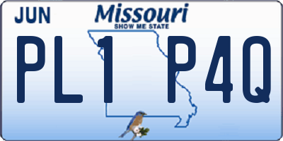 MO license plate PL1P4Q