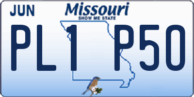 MO license plate PL1P5O
