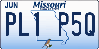 MO license plate PL1P5Q
