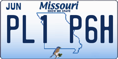 MO license plate PL1P6H