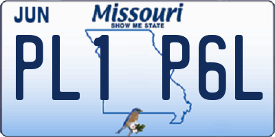 MO license plate PL1P6L