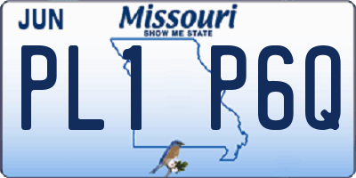 MO license plate PL1P6Q