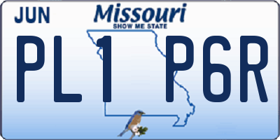 MO license plate PL1P6R