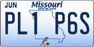 MO license plate PL1P6S