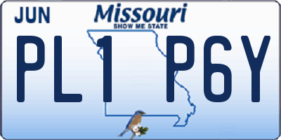 MO license plate PL1P6Y