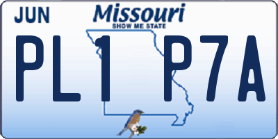 MO license plate PL1P7A