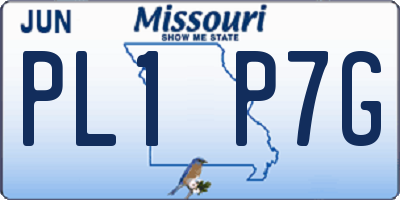 MO license plate PL1P7G