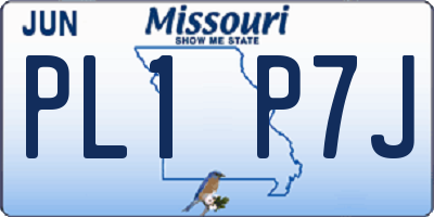 MO license plate PL1P7J