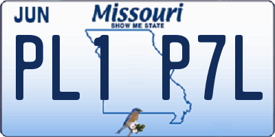 MO license plate PL1P7L