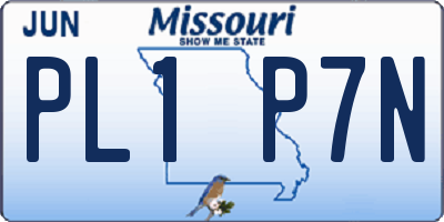 MO license plate PL1P7N