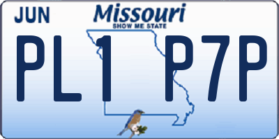 MO license plate PL1P7P