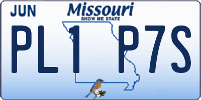 MO license plate PL1P7S