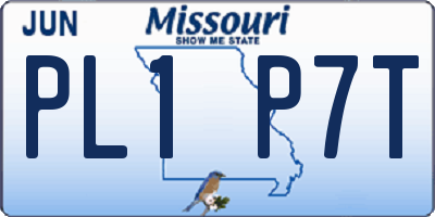 MO license plate PL1P7T