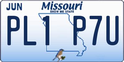MO license plate PL1P7U
